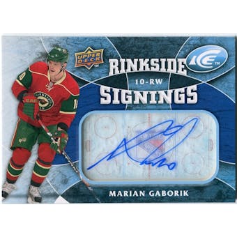 2009/10 Upper Deck Ice Rinkside Signings #RSMG Marian Gaborik Autograph