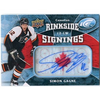 2009/10 Upper Deck Ice Rinkside Signings Canadian #RSSG Simon Gagne Autograph