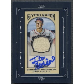 2011 Topps Gypsy Queen #SM Stan Musial Framed Mini Relic Auto #12/25