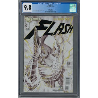 Flash #1 CGC 9.8 (W) Signed By Francis Manapul Sketch Cover *1361564001* SIG - (Hit Parade Inventory)