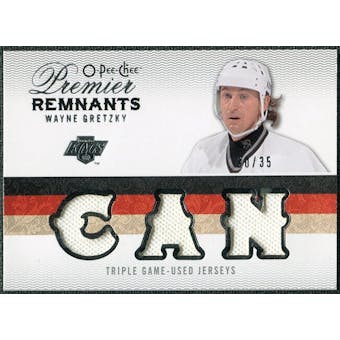 2009/10 Upper Deck OPC Premier Remnants Triples #PRTWG Wayne Gretzky /35