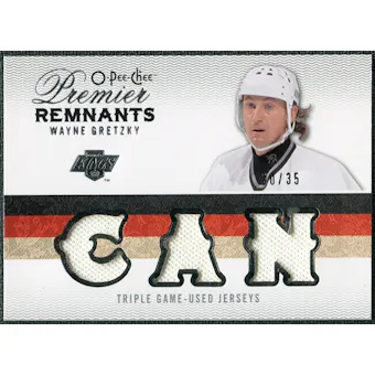 2009/10 Upper Deck OPC Premier Remnants Triples #PRTWG Wayne Gretzky /35
