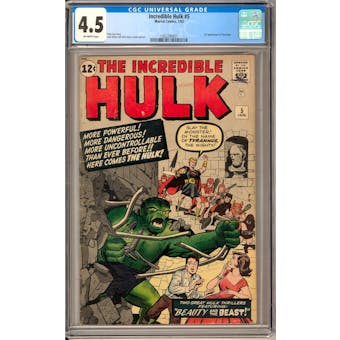 Incredible Hulk #5 CGC 4.5 (OW) *1362200001*
