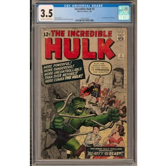 Incredible Hulk #5 CGC 3.5 (OW-W) *1362212009*