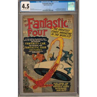 Fantastic Four #3 CGC 4.5 (C-OW) *1362213002*