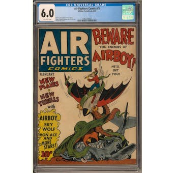 Air Fighters Comics #5 CGC 6.0 (OW) *1362228002*