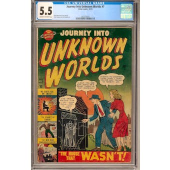 Journey Into Unknown Worlds #7 CGC 5.5 (C-OW) *1362235001*