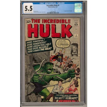 Incredible Hulk #5 CGC 5.5 (C-OW) *1362241009*