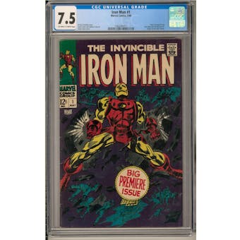Iron Man #1 CGC 7.5 (OW-W) *1362241011*