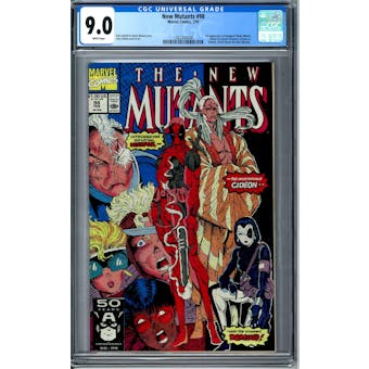 New Mutants #98 CGC 9.0 (W) *1362243008*