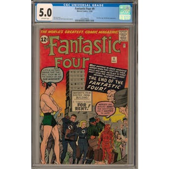 Fantastic Four #9 CGC 5.0 (OW) *1362244005*