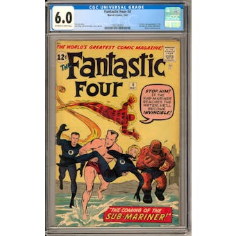 Fantastic Four #4 CGC 6.0 (OW-W) *1362245002*