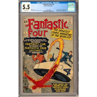 Fantastic Four #3 CGC 5.5 (OW) *1362245003*