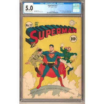 Superman #17 CGC 5.0 (OW-W) *1362263001*