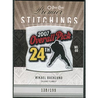 2009/10 Upper Deck OPC Premier Stitchings #PSBA Mikael Backlund /199