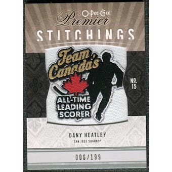 2009/10 Upper Deck OPC Premier Stitchings #PSDH Dany Heatley /199