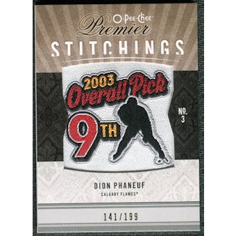 2009/10 Upper Deck OPC Premier Stitchings #PSDP Dion Phaneuf /199