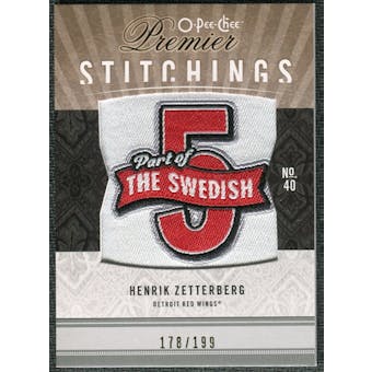 2009/10 Upper Deck OPC Premier Stitchings #PSHZ Henrik Zetterberg /199