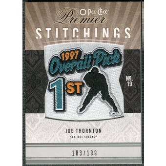 2009/10 Upper Deck OPC Premier Stitchings #PSJT Joe Thornton /199