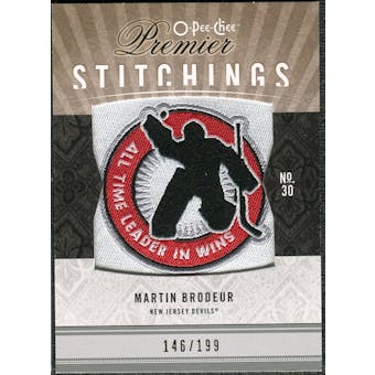 2009/10 Upper Deck OPC Premier Stitchings #PSMB Martin Brodeur /199
