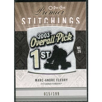 2009/10 Upper Deck OPC Premier Stitchings #PSMF Marc-Andre Fleury /199