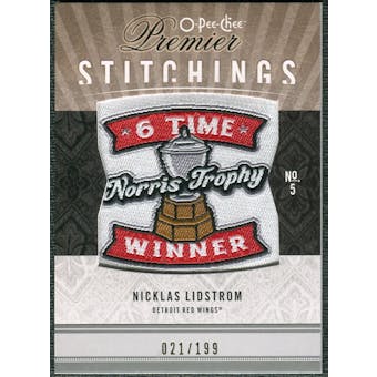 2009/10 Upper Deck OPC Premier Stitchings #PSNL Nicklas Lidstrom /199