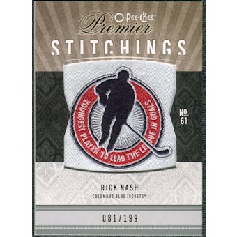 2009/10 Upper Deck OPC Premier Stitchings #PSRN Rick Nash /199
