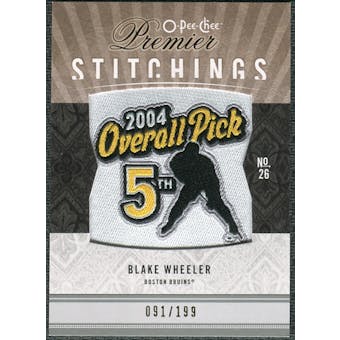 2009/10 Upper Deck OPC Premier Stitchings #PSBW Blake Wheeler /199