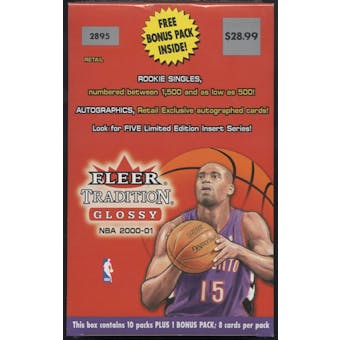 2000/01 Fleer Tradition Glossy Basketball Blaster Box