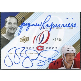 2008/09 Upper Deck Montreal Canadiens Centennial Signature Dual #BL Jacques Laperriere Patrice Brisebois 49/50
