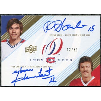 2008/09 Upper Deck Montreal Canadiens Centennial Signatures Dual #DUALHL Rejean Houle Yvon Lambert Auto 12/50