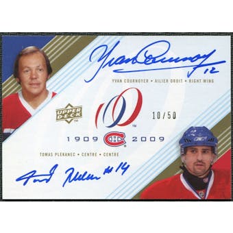 2008/09 Upper Deck Montreal Canadiens Centennial Signatures Dual #DUALPC Yvan Cournoyer Tomas Plekanec 10 50