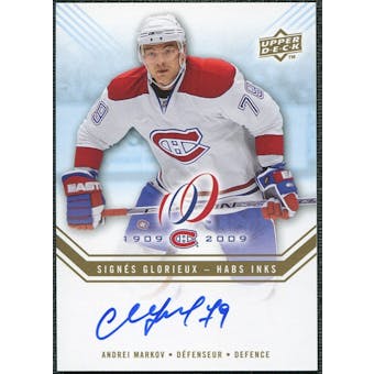 2008/09 Upper Deck Montreal Canadiens Centennial Habs INKS #HABSAM Andrei Markov Autograph