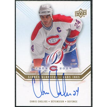 2008/09 Upper Deck Montreal Canadiens Centennial Habs INKS #HABSCH Chris Chelios SP Autograph