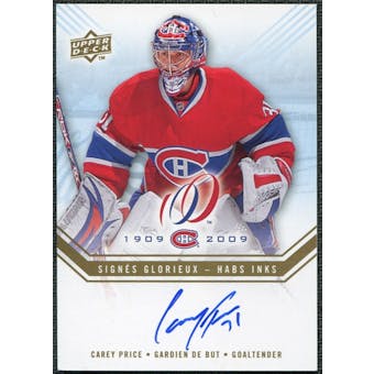 2008/09 Upper Deck Montreal Canadiens Centennial Habs INKS #HABSCP Carey Price Autograph