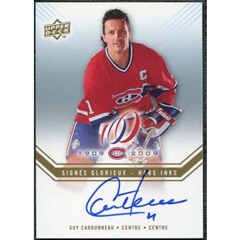 2008/09 Upper Deck Montreal Canadiens Centennial Habs INKS #HABSGC Guy Carbonneau Autograph