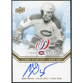 2008/09 Upper Deck Montreal Canadiens Centennial Habs INKS #HABSMN Mark Napier Autograph
