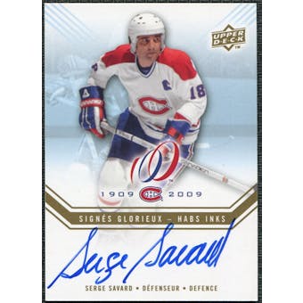 2008/09 Upper Deck Montreal Canadiens Centennial Habs INKS #HABSSS Serge Savard SP Autograph