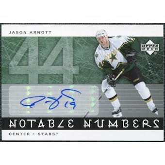 2005/06 Upper Deck Notable Numbers #NJAR Jason Arnott Autograph /44