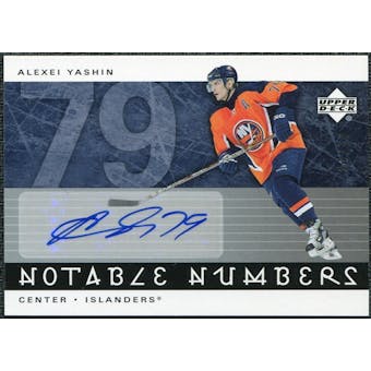 2005/06 Upper Deck Notable Numbers #NAY Alexei Yashin Autograph /79