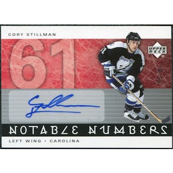 2005/06 Upper Deck Notable Numbers #NCS Cory Stillman Autograph /61