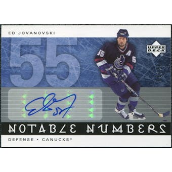2005/06 Upper Deck Notable Numbers #NEJ Ed Jovanovski Autograph /55