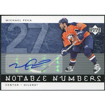 2005/06 Upper Deck Notable Numbers #NMP Michael Peca Autograph /27