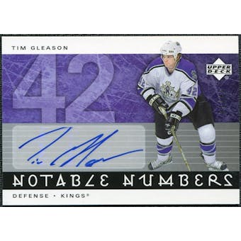 2005/06 Upper Deck Notable Numbers #NTG Tim Gleason Autograph /42