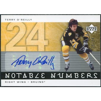 2005/06 Upper Deck Notable Numbers #NTO Terry O'Reilly Autograph /24