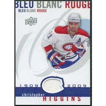 2008/09 Upper Deck Montreal Canadiens Centennial Le Bleu Blanc Rouge Jerseys #LBBRCH Christopher Higgins