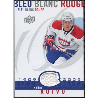 2008/09 Upper Deck Montreal Canadiens Centennial Le Bleu Blanc Rouge Jerseys #LBBRKV Saku Koivu