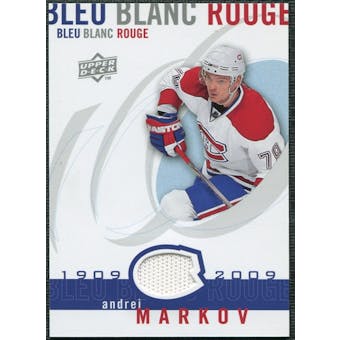 2008/09 Upper Deck Montreal Canadiens Centennial Le Bleu Blanc Rouge Jerseys #LBBRMA Andrei Markov