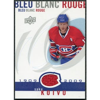 2008/09 Upper Deck Montreal Canadiens Centennial Le Bleu Blanc Rouge Jerseys #LBBRSK Saku Koivu