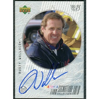 1999 Upper Deck Road to the Cup Signature Collection Checkered Flag #RW Rusty Wallace Autograph